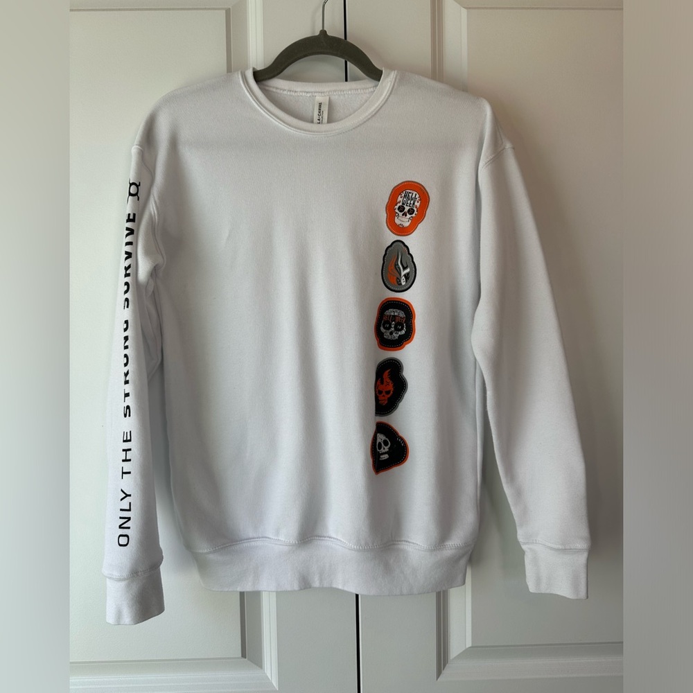 Orangetheory Unisex Hell Week Crewneck Sweatshirt White (Size XS)